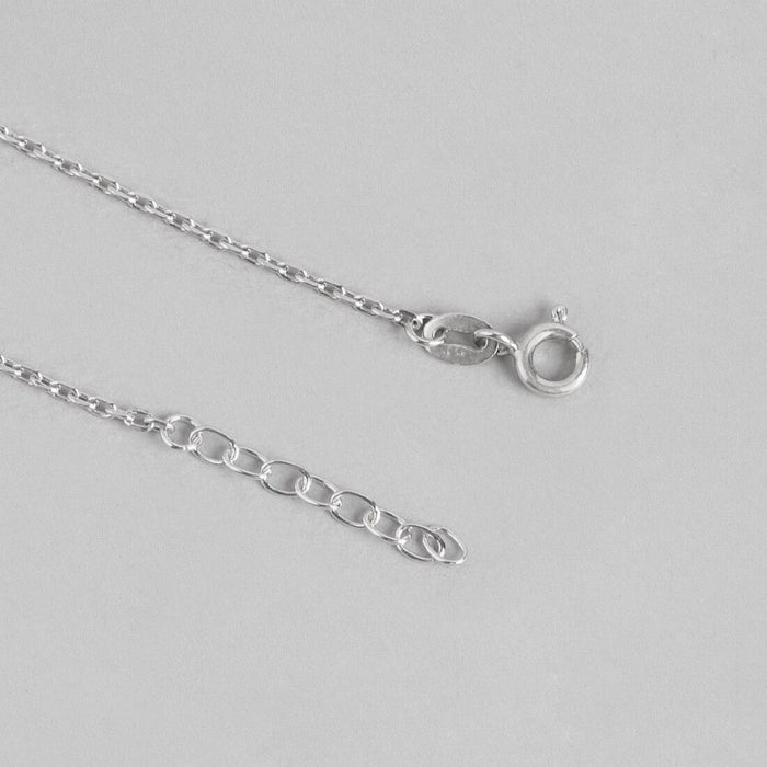 Multi-Color Charm Rhodium Plated 925 Sterling Silver Chained Anklet