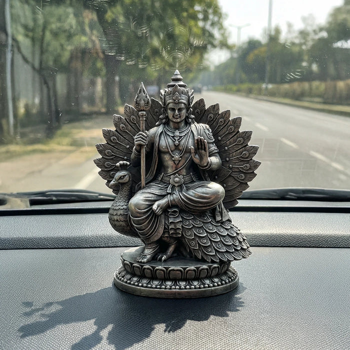 Murugan on Peacock Throne for Office, Car & Home - view 2