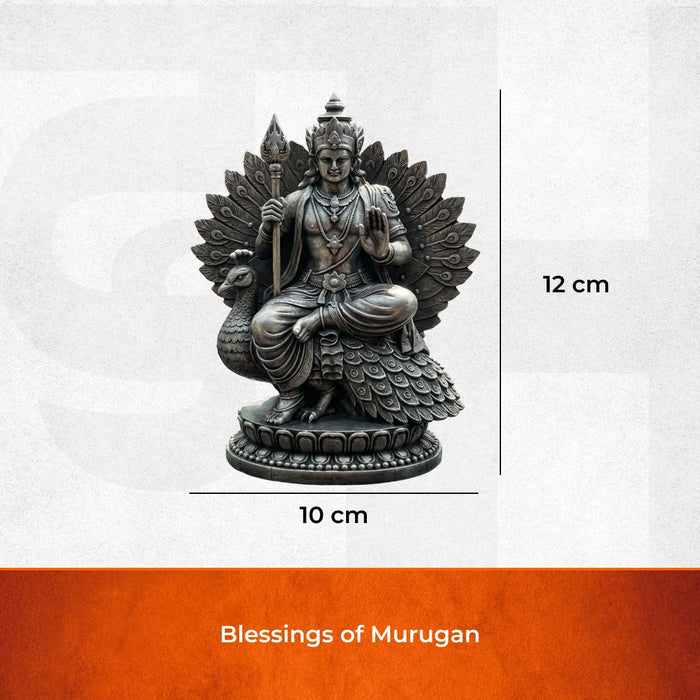 Murugan on Peacock Throne for Office, Car & Home - view 3