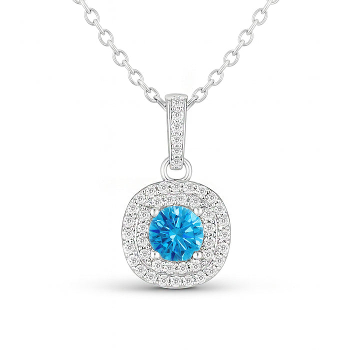 My Little Piece of Sky Rhodium Plated Necklace