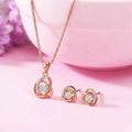 My Universe Rose Gold Plated 925 Silver Jewellery Set (Pendant + Earring)