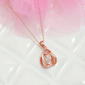 Rose gold necklace with a heart-shaped pendant