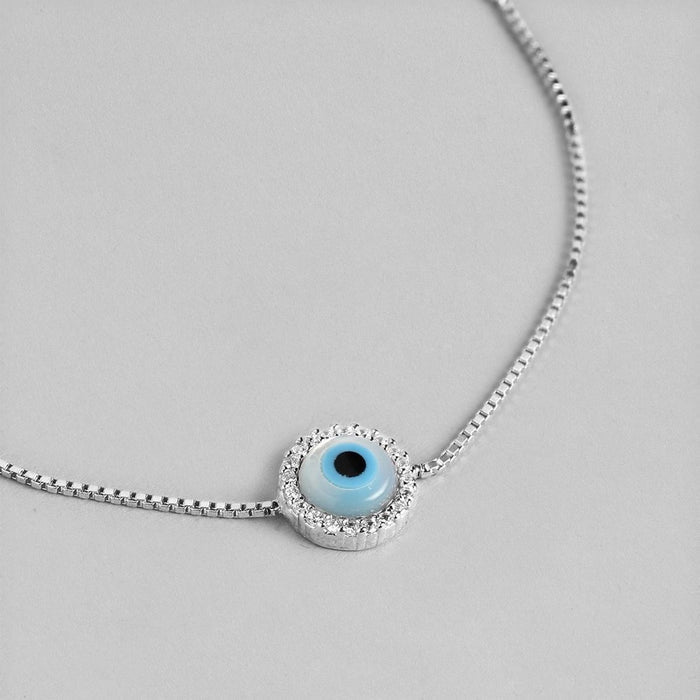 Mystic 925 Sterling Silver Rhodium Plated Box Chain Bracelet
