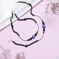 Mystic Charms 925 Sterling Silver Rhodium-Plated Evil Eye Anklet