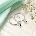 Mystic Moonbeams Rhodium-Plated 925 Sterling Silver hoops Earring