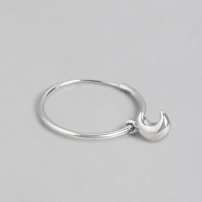 Mystic Moonbeams Rhodium-Plated 925 Sterling Silver hoops Earring