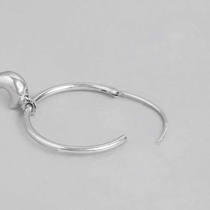 Mystic Moonbeams Rhodium-Plated 925 Sterling Silver hoops Earring