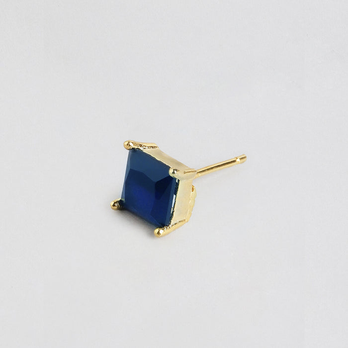 Mystic Nightfall Gold-Plated 925 Sterling Silver Stud Earrings