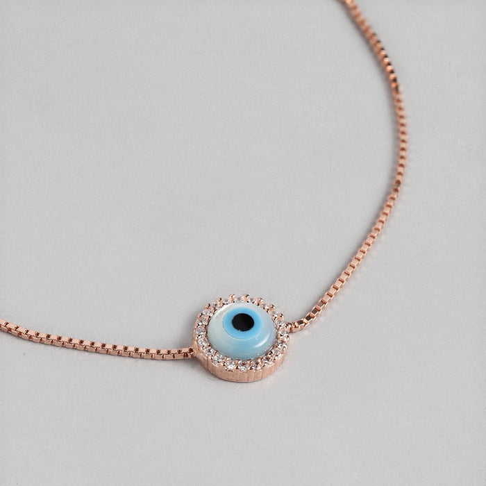 Mystic Protection Rose Gold-Plated 925 Sterling Silver Evil Eye Bracelet