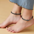Mystic Ward Evil Eye Rhodium Plated 925 Sterling Silver Thread Anklet
