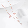 Mystical Charm Rose Gold Plated 925 Sterling Silver Necklace