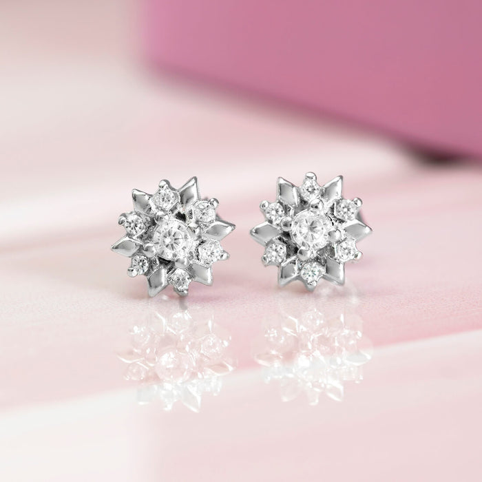 Nakshatra Flower Studs 925 Silver Earrings