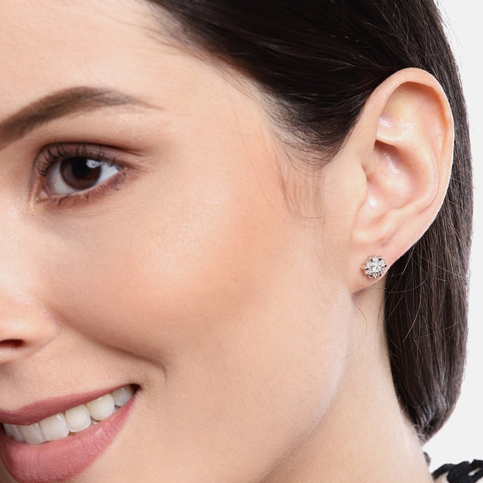 Nakshatra Flower Studs 925 Silver Earrings