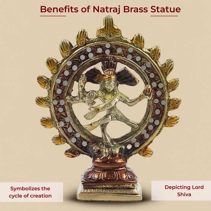 Natraj Brass Statue - view 3