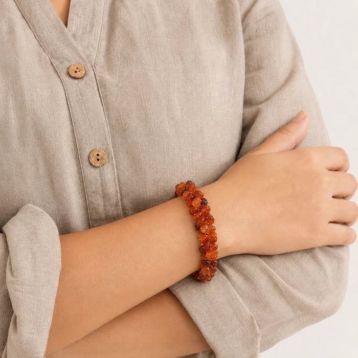 Natural Carnelian Chips Bracelet