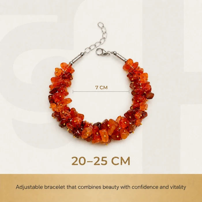 Natural Carnelian Chips Bracelet - view 2