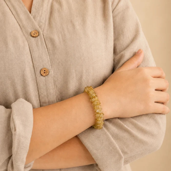 Natural Citrine Chips Bracelet | Sunela Stone Bracelet