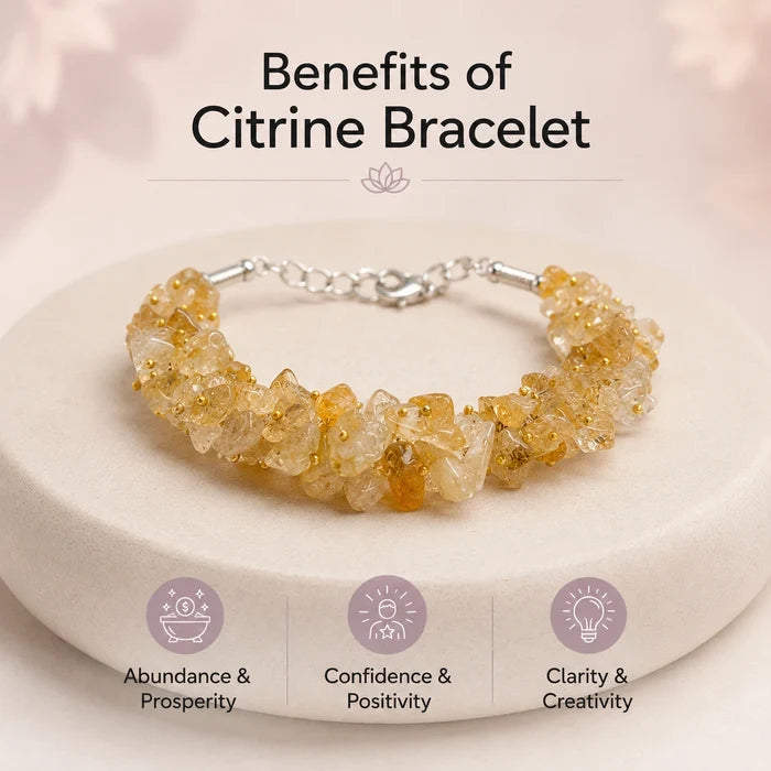 Natural Citrine Chips Bracelet | Sunela Stone Bracelet - view 2