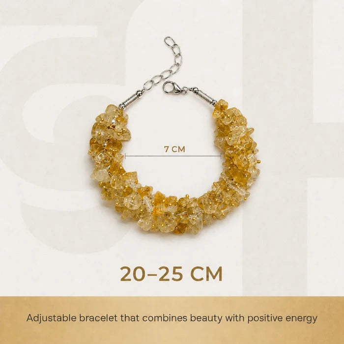 Natural Citrine Chips Bracelet | Sunela Stone Bracelet - view 3