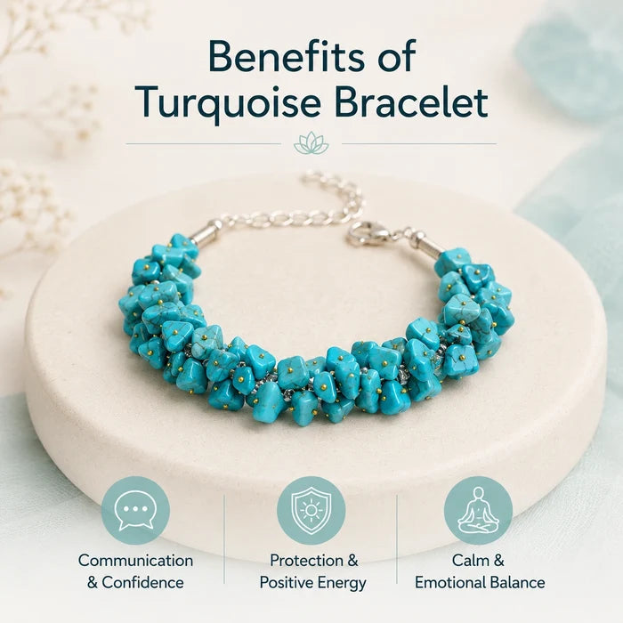 Natural Firoza Stone Chips Bracelet - view 2