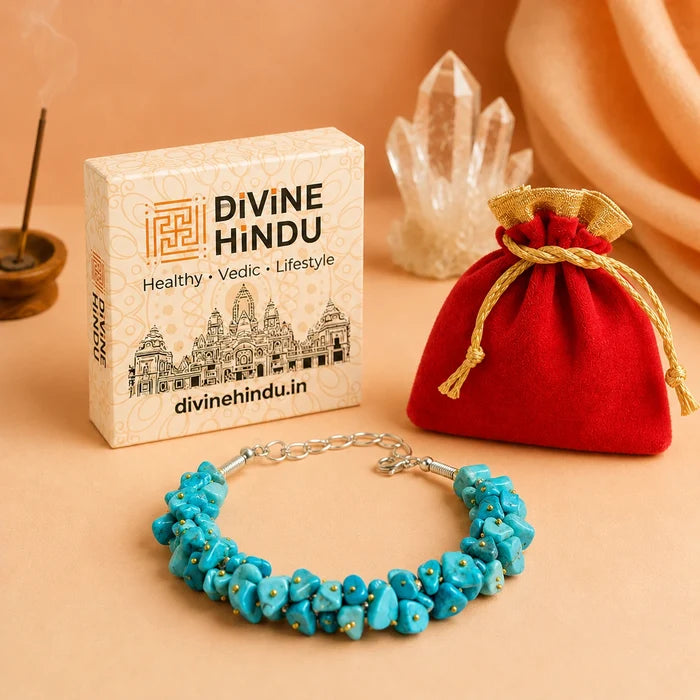 Natural Firoza Stone Chips Bracelet - view 4