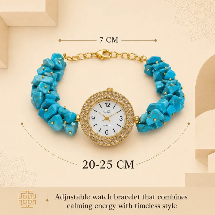 Natural Firoza Stone Chips Watch - view 2