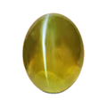 Natural loose Cat’s Eye gemstone on a white background