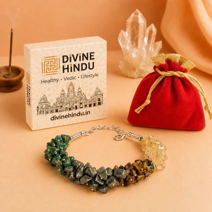 Natural Money Magnet Crystal Chips Bracelet | Abundance & Prosperity Bracelet - view 4