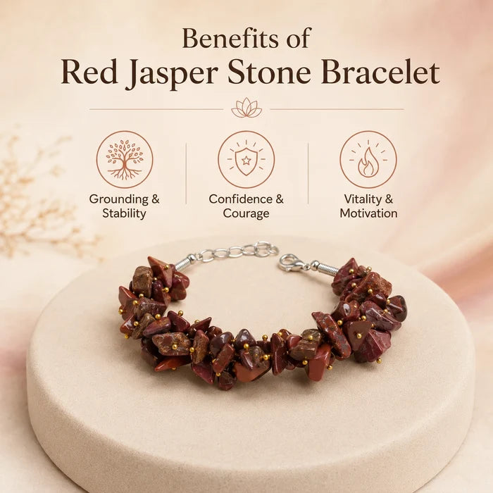 Natural Red Jasper Chips Bracelet - view 2