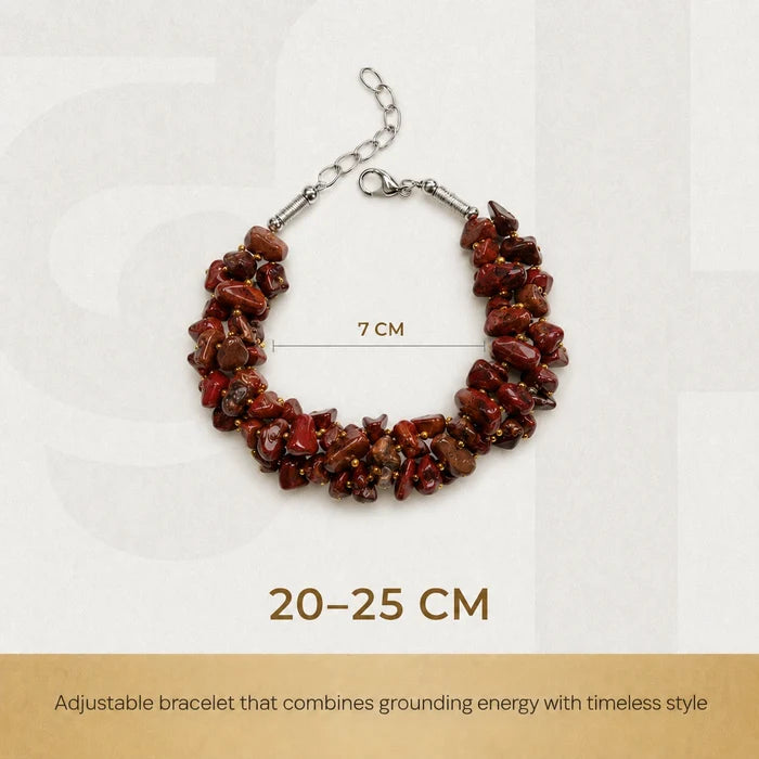 Natural Red Jasper Chips Bracelet - view 3