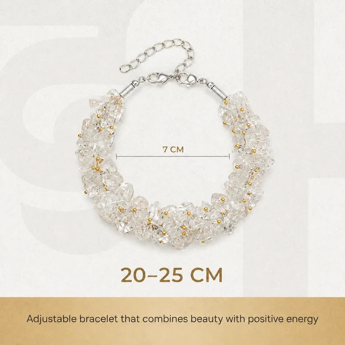 Natural Sphatik Clear Quartz Chips Bracelet - view 2