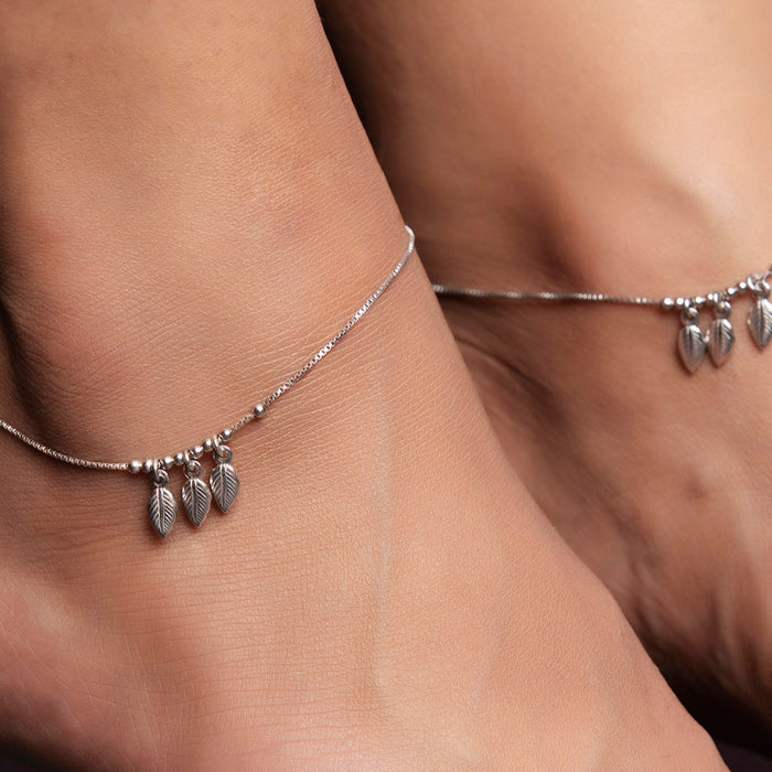 Nature Lover 925 Sterling Silver Anklet