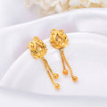 Nature Splendor Gold Plated 925 Silver Drop Earrings