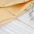 Nature's Embrace Leaf Rose Gold-Plated 925 Sterling Silver Bracelet