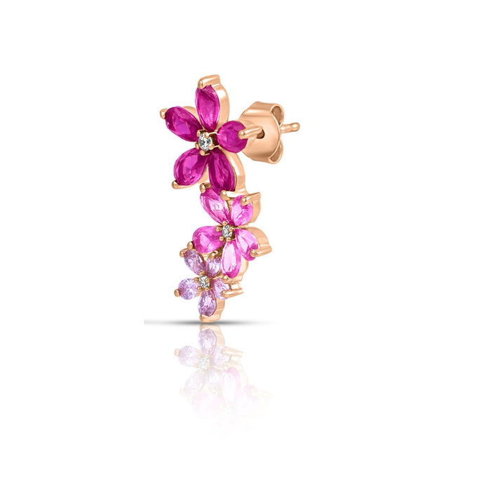 Nature's Embrace Rose Gold Plated 925 Sterling Silver Earrings