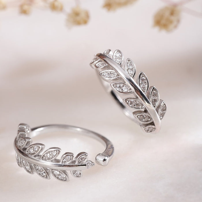 Nature's Grace - Leafy Silver Adjustable 925 Silver Toe Ring