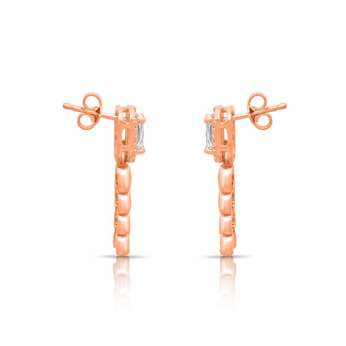 Nature's Grace Rose Gold Plated 925 Sterling Silver Earrings