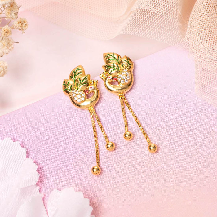 Nature's Splendor Gold Plated 925 Sterling Silver Earrings