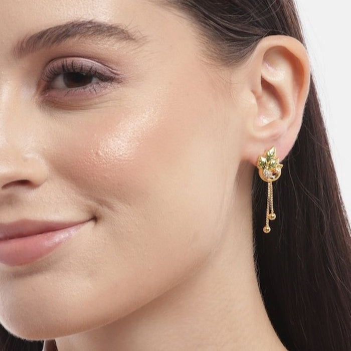 Nature's Splendor Gold Plated 925 Sterling Silver Earrings