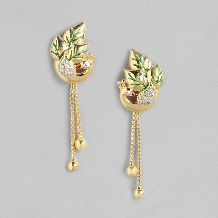 Nature's Splendor Gold Plated 925 Sterling Silver Earrings