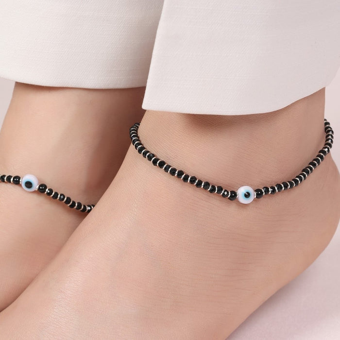 Nazariya Evil Eye 925 Sterling Silver Anklet