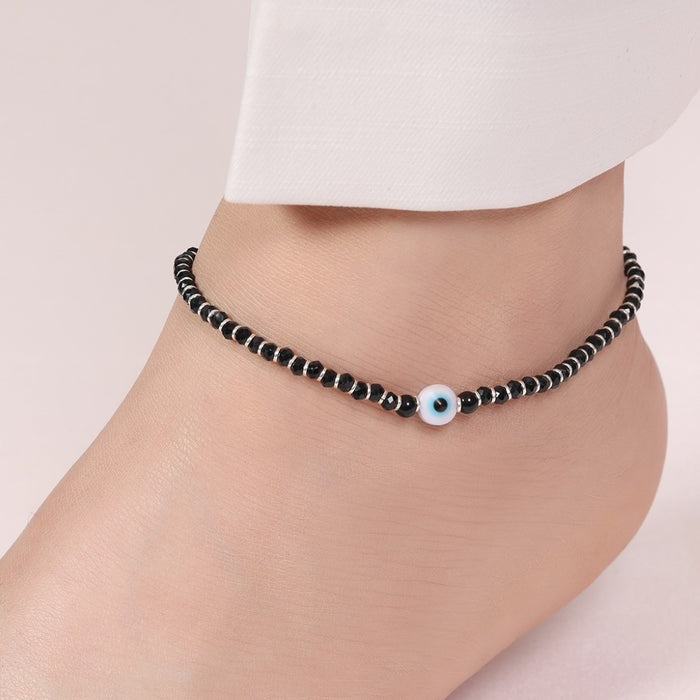 Nazariya Evil Eye 925 Sterling Silver Anklet