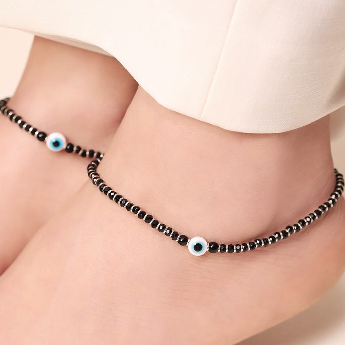 Nazariya Evil Eye 925 Sterling Silver Anklet