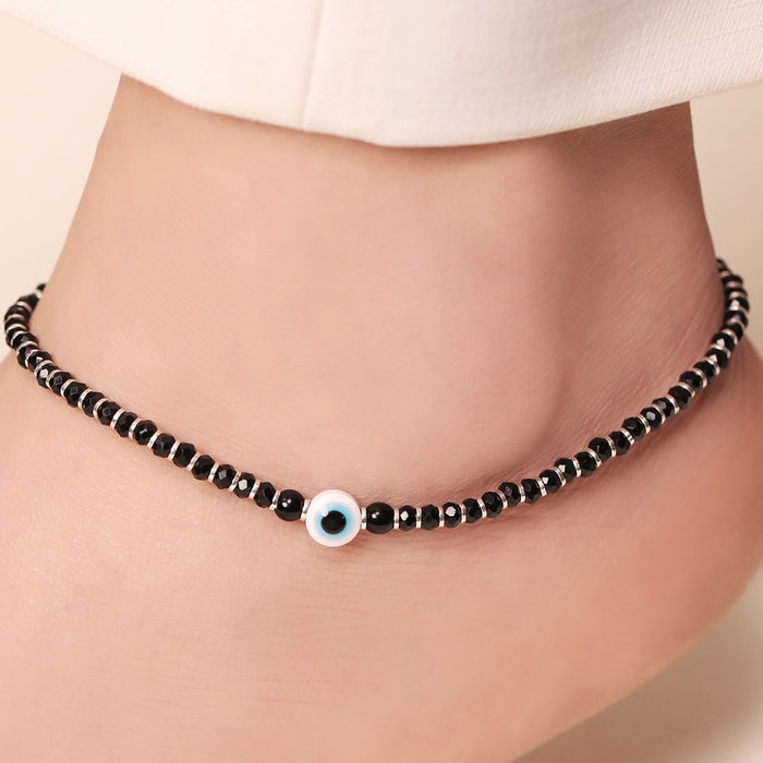 Nazariya Evil Eye 925 Sterling Silver Anklet