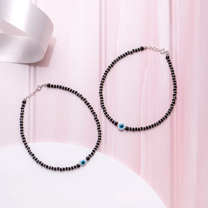Nazariya Evil Eye 925 Sterling Silver Anklet