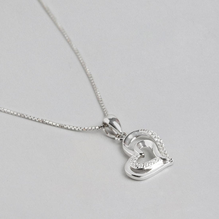 Nested Heart 925 Silver Jewellery Set