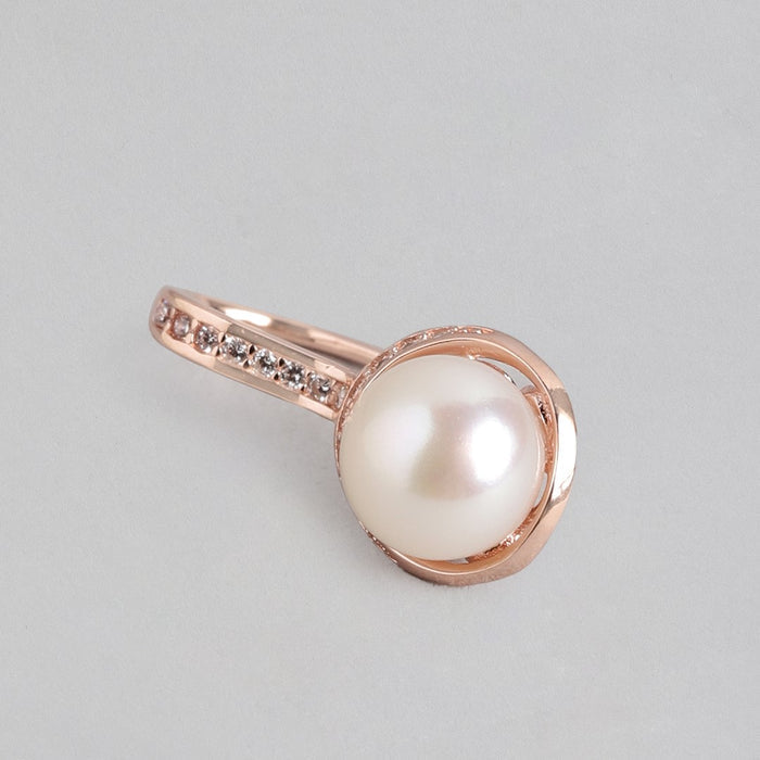 Ocean Blush Freshwater Pearl Rose Gold-Plated 925 Sterling Silver Jewelry Set