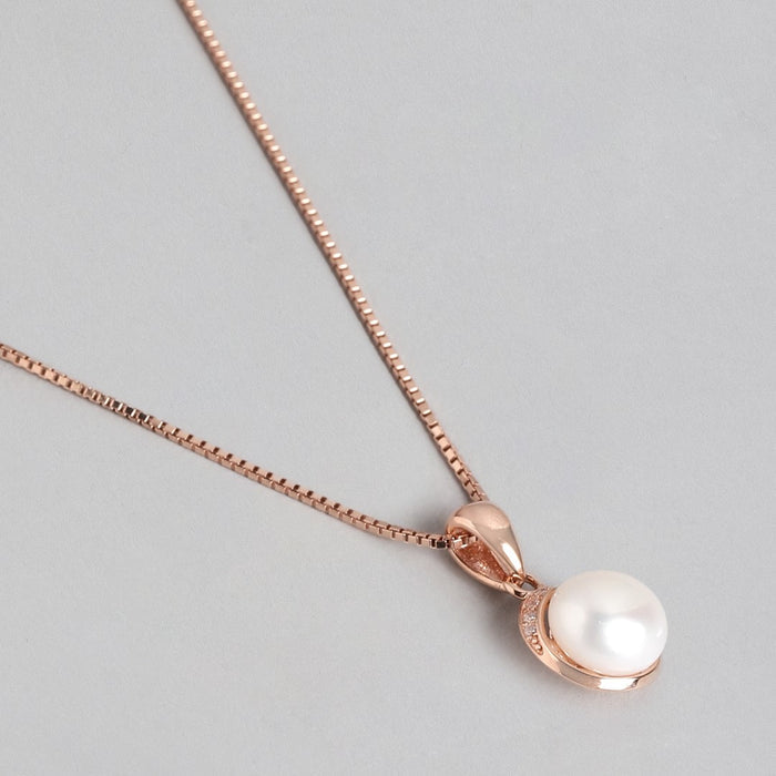 Ocean Blush Freshwater Pearl Rose Gold-Plated 925 Sterling Silver Jewelry Set