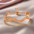 Oceanic Elegance Rose Gold Plated 925 Sterling Silver Bracelet