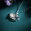 Ocean's Secret Pearl Rhodium Plated 925 Silver Necklace